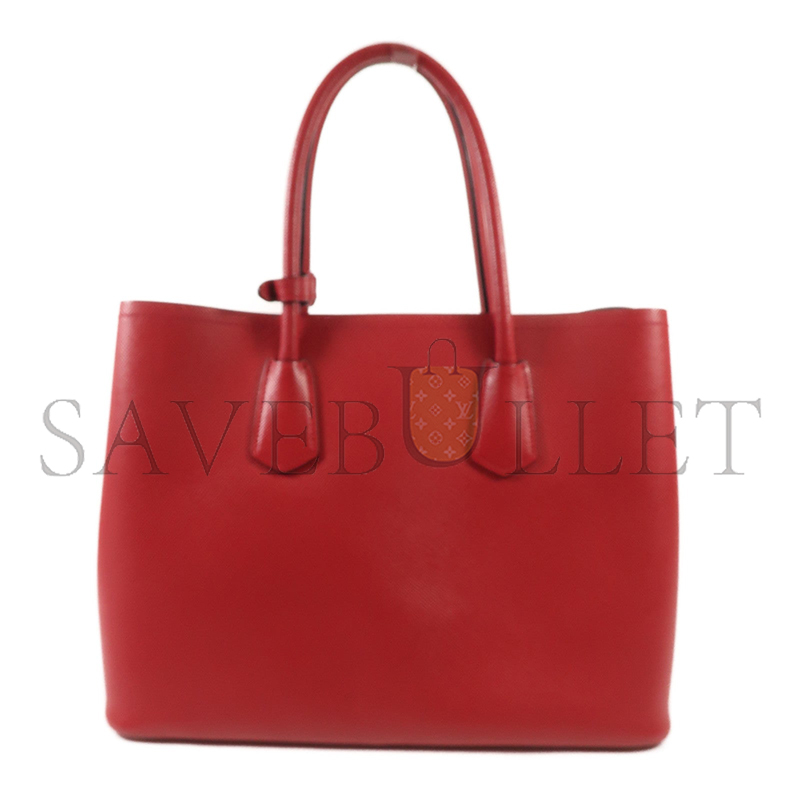 PRADA MEDIUM DOUBLE SAFFIANO LEATHER BAG 1BG775 (33*25*14.5cm)